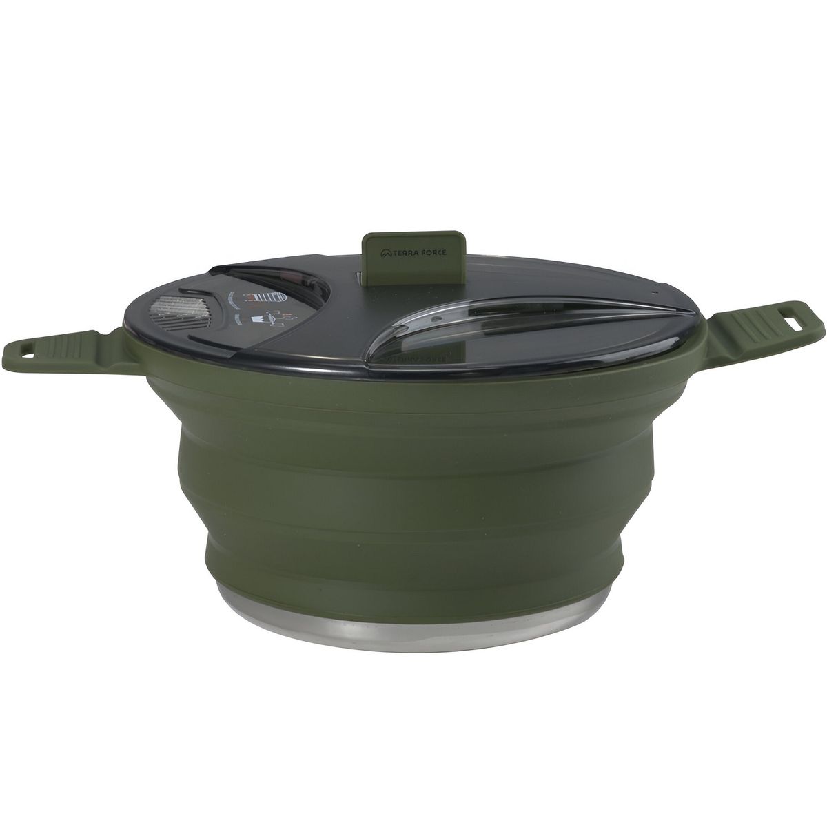 TERRA FORCE - OLLA SILICONA PLEGABLE 24L - CAMPING MILITAR