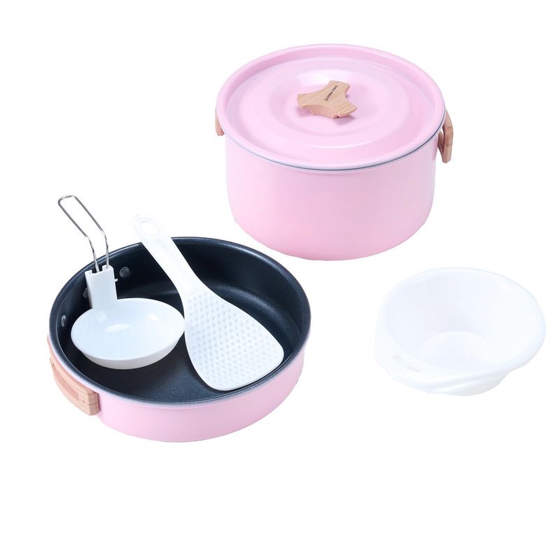 TERRA FORCE - SET OLLAS ALUMINIO ANTI-ADHERENTE 2 PIEZAS ROSADO
