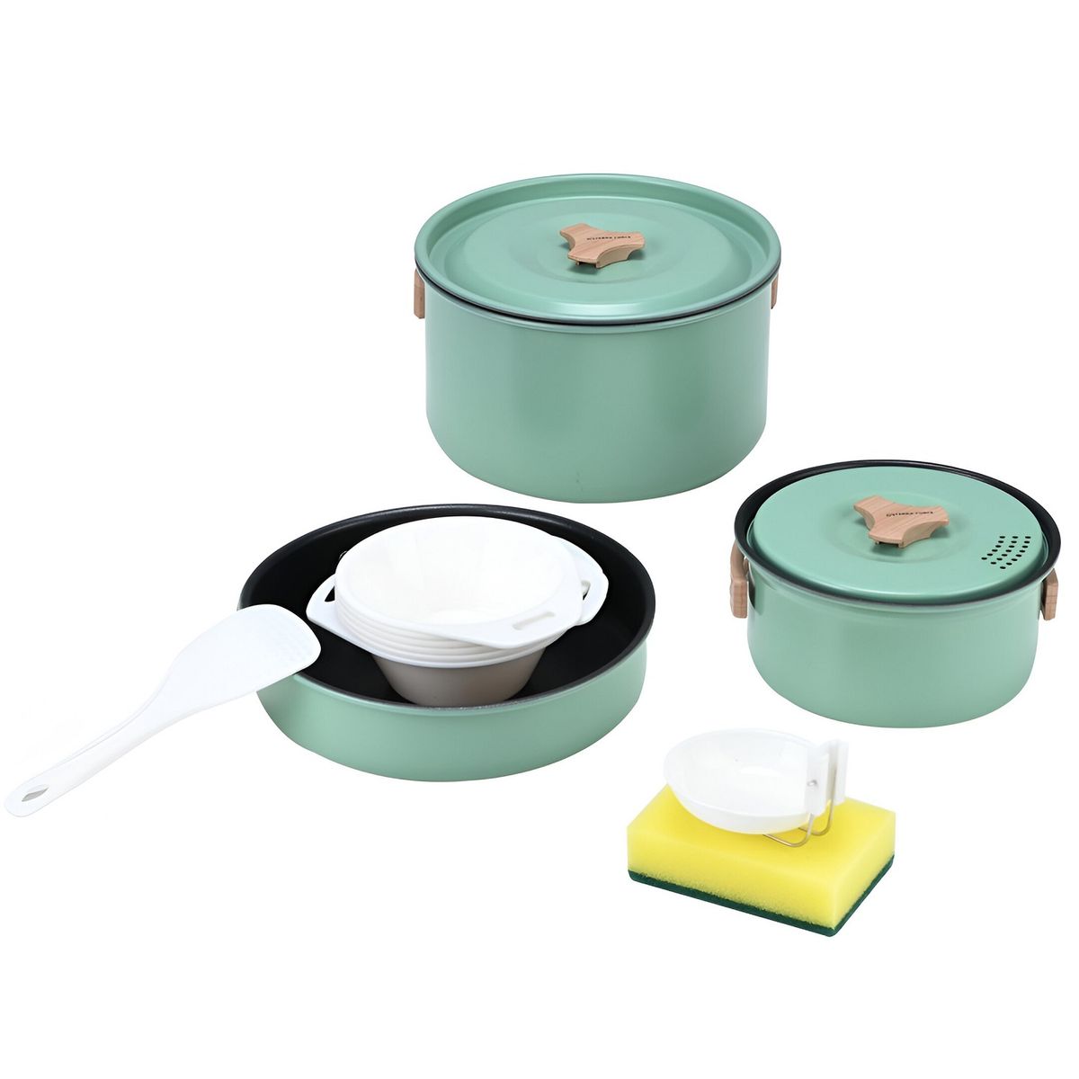 TERRA FORCE - SET OLLAS ALUMINIO ANTI-ADHERENTE 3 PIEZAS TURQUESA