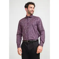 PERRY ELLIS - Camisa Hombre Stretch Estampada Morado