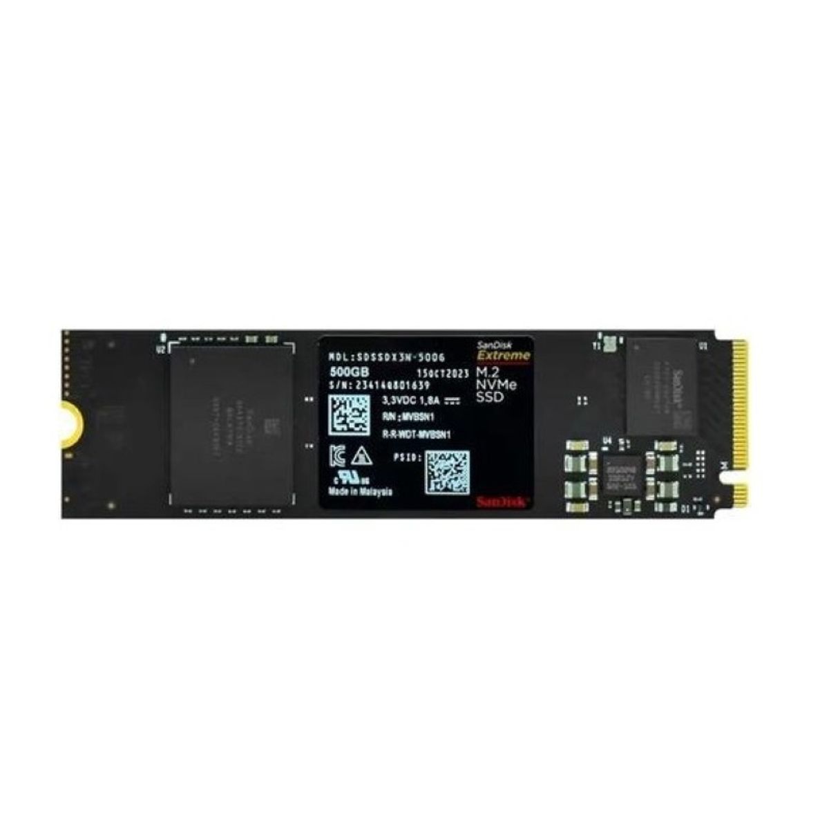 SANDISK - Unidad SSD Sandisk Extreme 500GB Gen4.0 NVMe M.2 5000MB/s