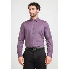 PERRY ELLIS - Camisa Hombre Jacquard Morado