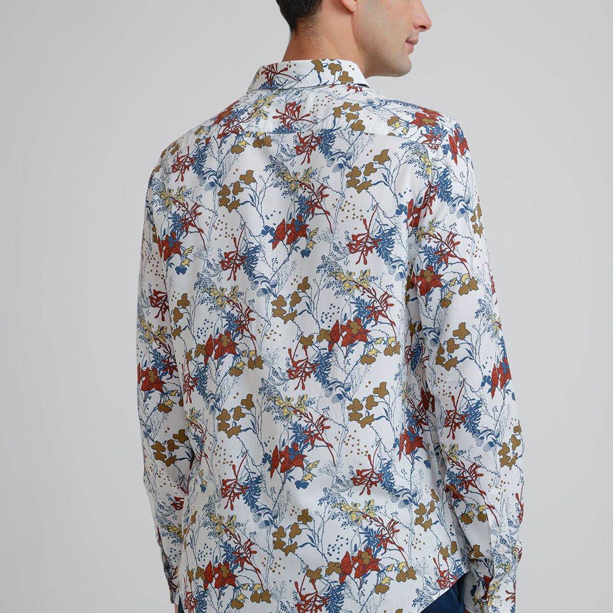 PERRY ELLIS - Camisa Hombre Viscosa Estampada Beige