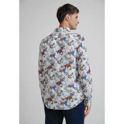 Imagen 2 del producto Camisa Hombre Viscosa Estampada Beige