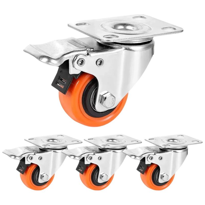 DICAS - Ruedas Giratorias Para Muebles Con Freno 2 Pulgadas Set De 4
