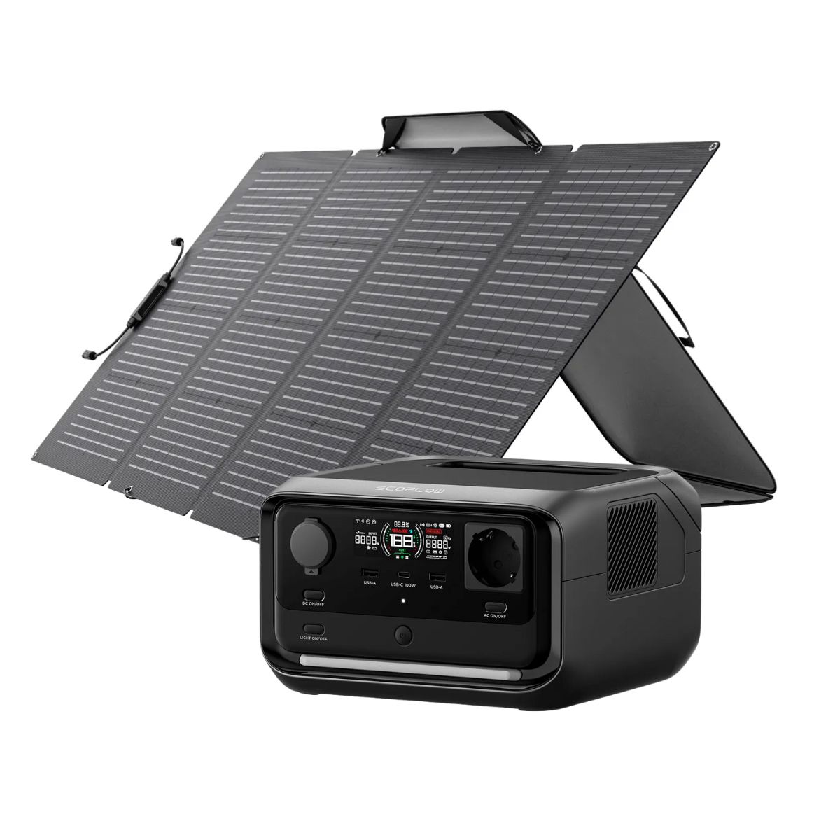ECOFLOW - EcoFlow Generador River 3 Plus 286Wh + Panel Solar 220W