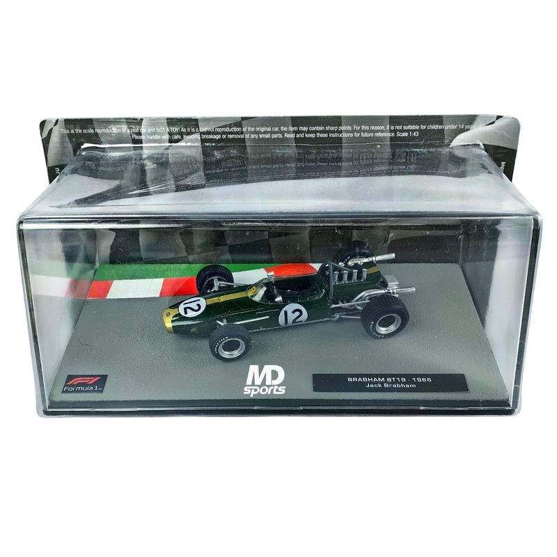 FORMULA 1 - Auto Formula 1 Brabham Bt19 1966 Jack Brabh Caja Acrili 1:43