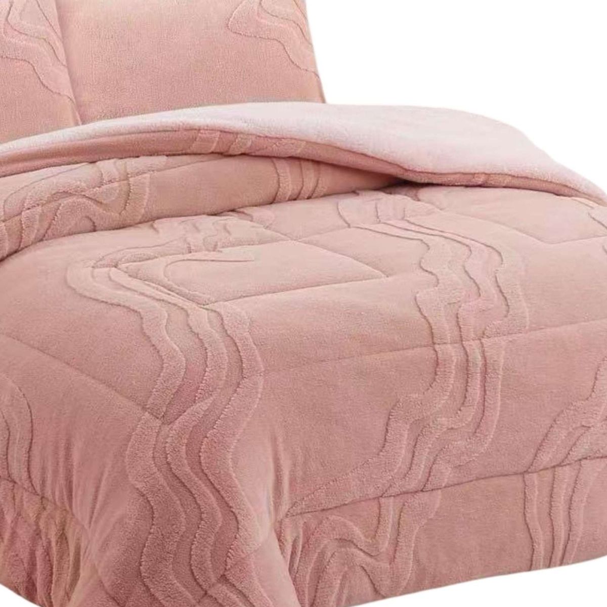 GENERICO - CUBRECAMA DISEÑO 2025 CON CHIPORRO SUPER KING 250 CM X 270 CM ROSA