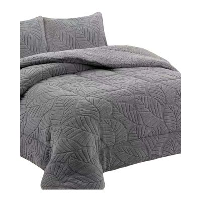 Imagen 2 del producto CUBRECAMA DE INVIERNO 2025 CON CHIPORRO 2 PLAZA GRIS
