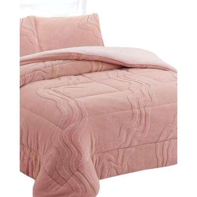 Imagen 2 del producto CUBRECAMA DISEÑO 2025 CON CHIPORRO SUPER KING 250 CM X 270 CM ROSA