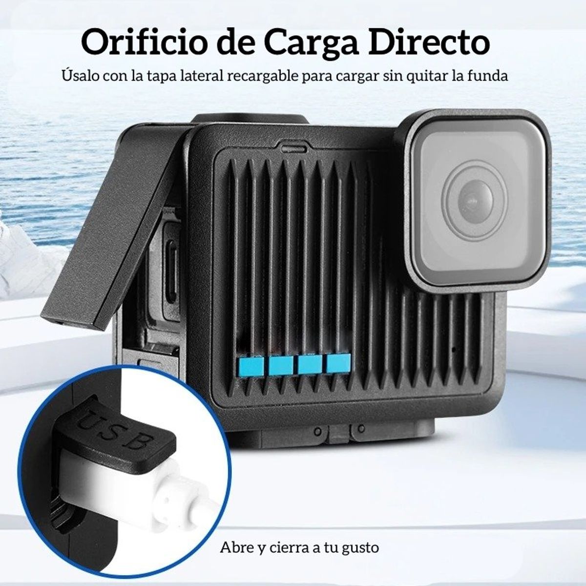 SHOOT - Repuesto Tapa Lateral Acceso Carga Para Gopro Hero 4K 2024