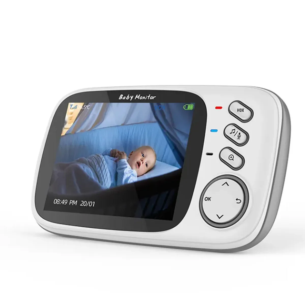 KIDSTAR - Monitor Bebé VB603 con Cámara, Visión Nocturna y Audio