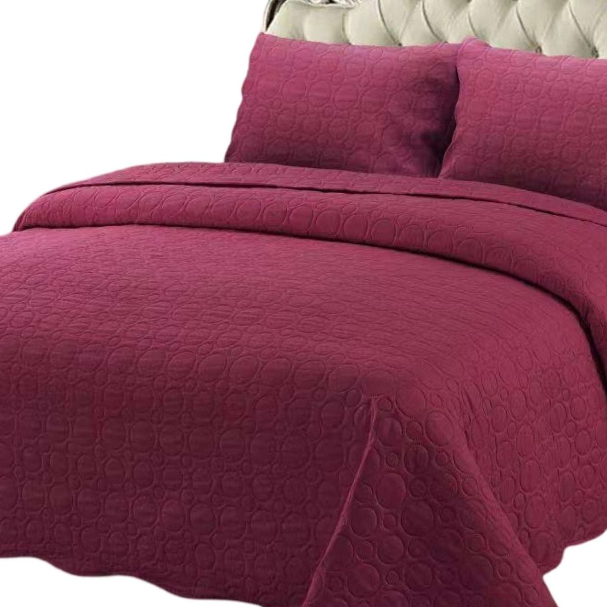 GENERICO - CUBRECAMA QUILT DE VERANO UNICOLOR KING - SUPER KING