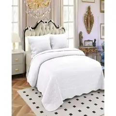 GENERICO - CUBRECAMA QUILT DE VERANO UNICOLOR KING - SUPER KING