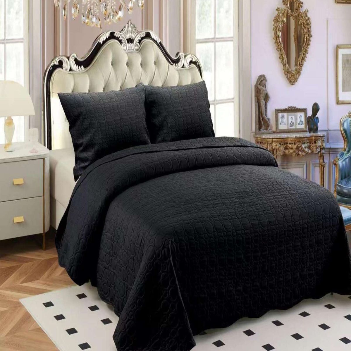 GENERICO - CUBRECAMA QUILT DE VERANO UNICOLOR KING - SUPER KING