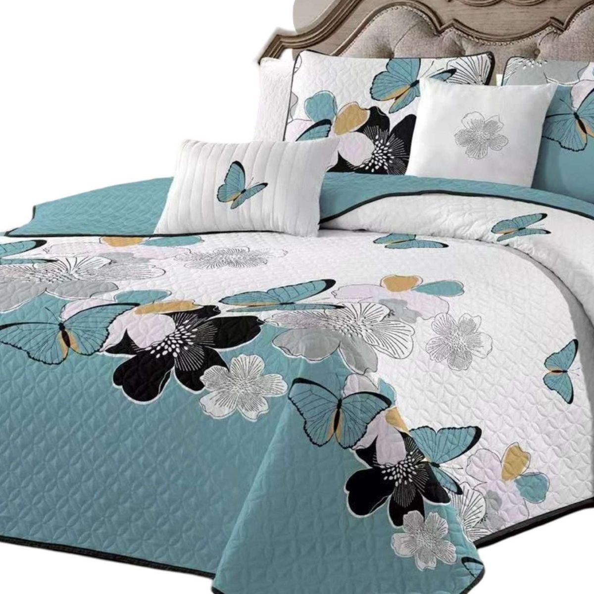 GENERICO - CUBRECAMA QUILT DE VERANO CON DISEÑO 2 PLAZAS