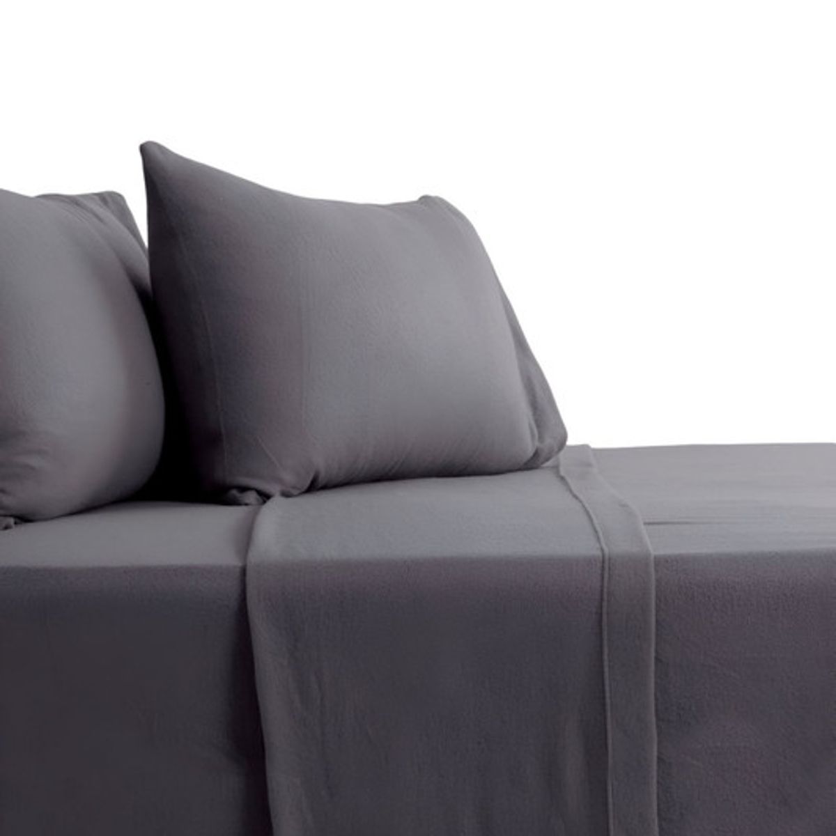 GENERICO - JUEGO DE SÁBANA DE POLAR KING GRIS