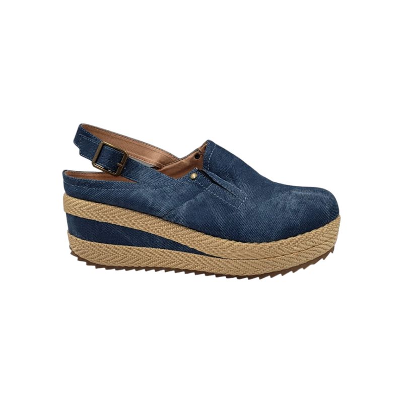 HERIEL - Zapato Panchita Azul Plataforma