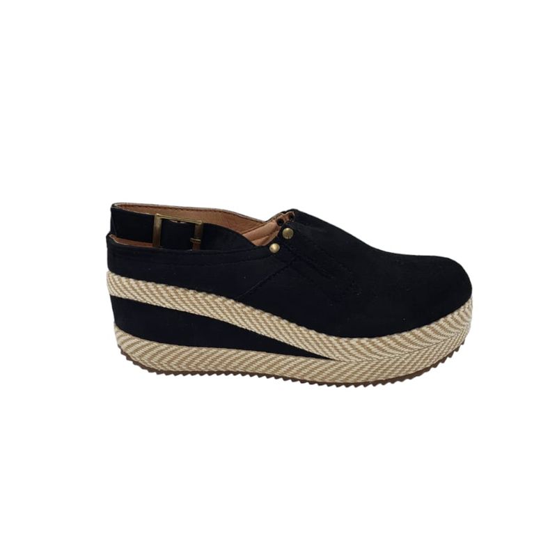 HERIEL - Zapato Panchita Negro Plataforma