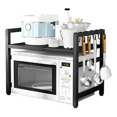 MUNDO MAGIA - Estante Repisa Extensible Horno Microondas Con Ganchos Rack