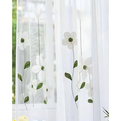 Imagen 2 del producto VISILLO BLANCO BORDADO 2 PAÑOS f15