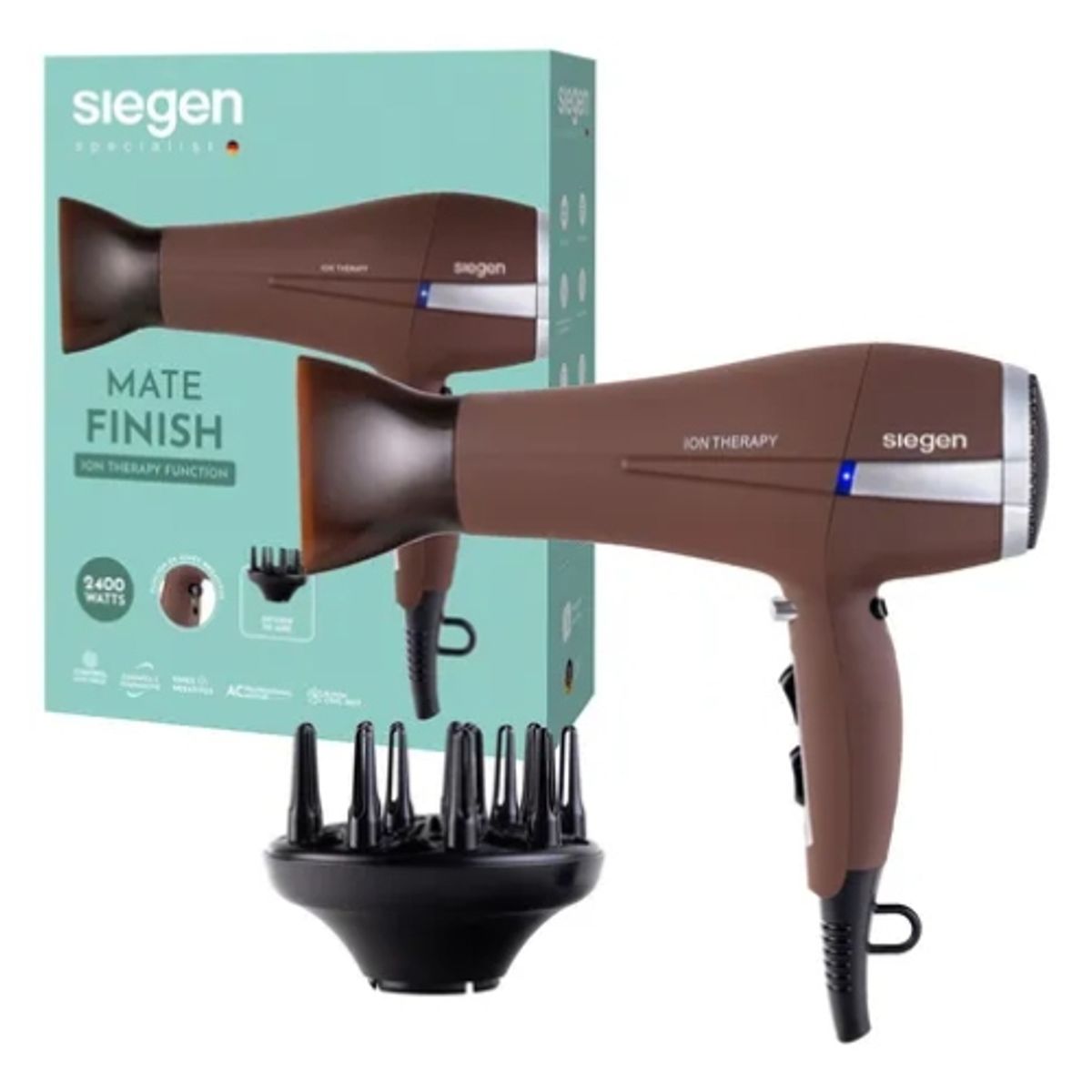 SIEGEN - Secador De Pelo Siegen Sg-3043 Color Café