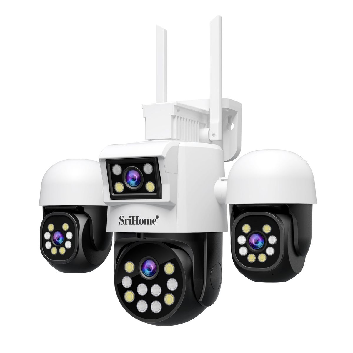 SRICAM - Camara IP PTZ 4 en 1 4x2mp 1080p h.265 Wifi Srihome SH069