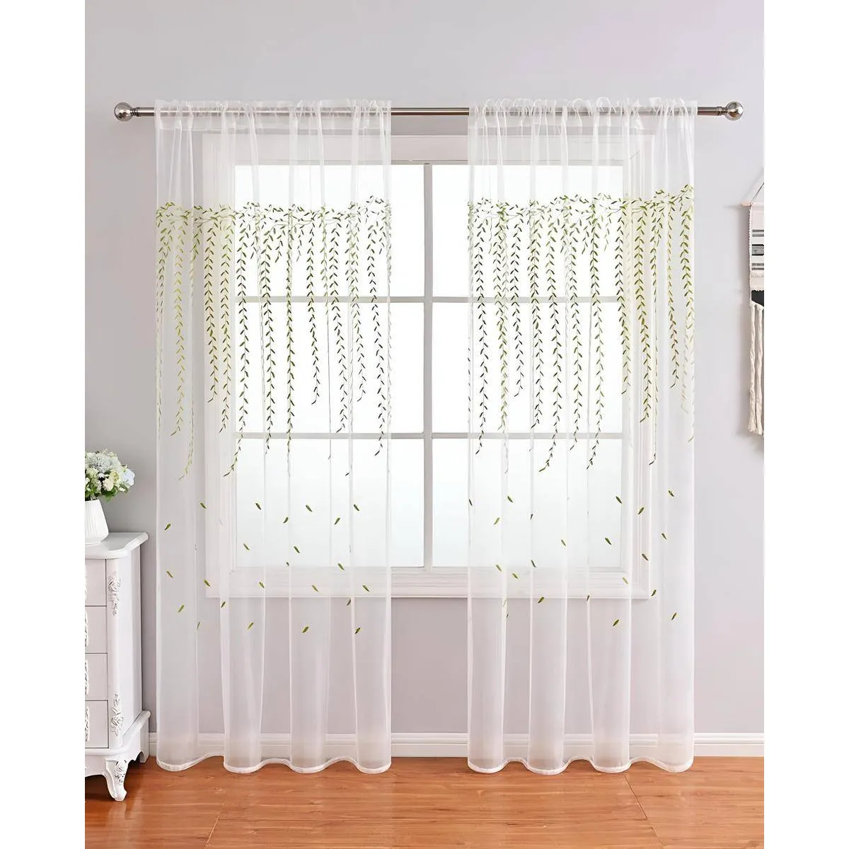 GENERICO - VISILLO BLANCO BORDADO 2 PAÑOS f07