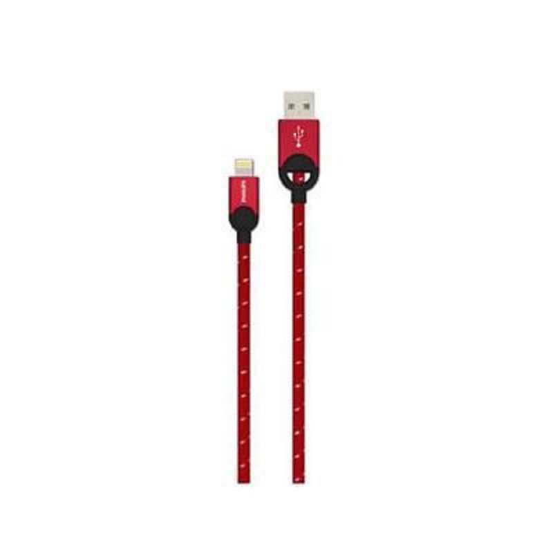 PHILIPS - Cable Lightning a USB de iPhone - Rojo