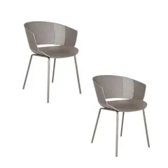 PLOS - Silla Comedor Cocina Pack x2 Capri Gris Taupé
