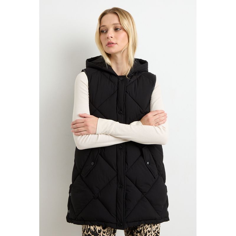 ASH - Parka Sin Mangas Mujer Negro Ash