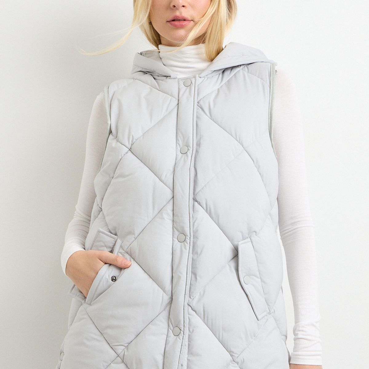 ASH - Parka Sin Mangas Gris Mujer Ash