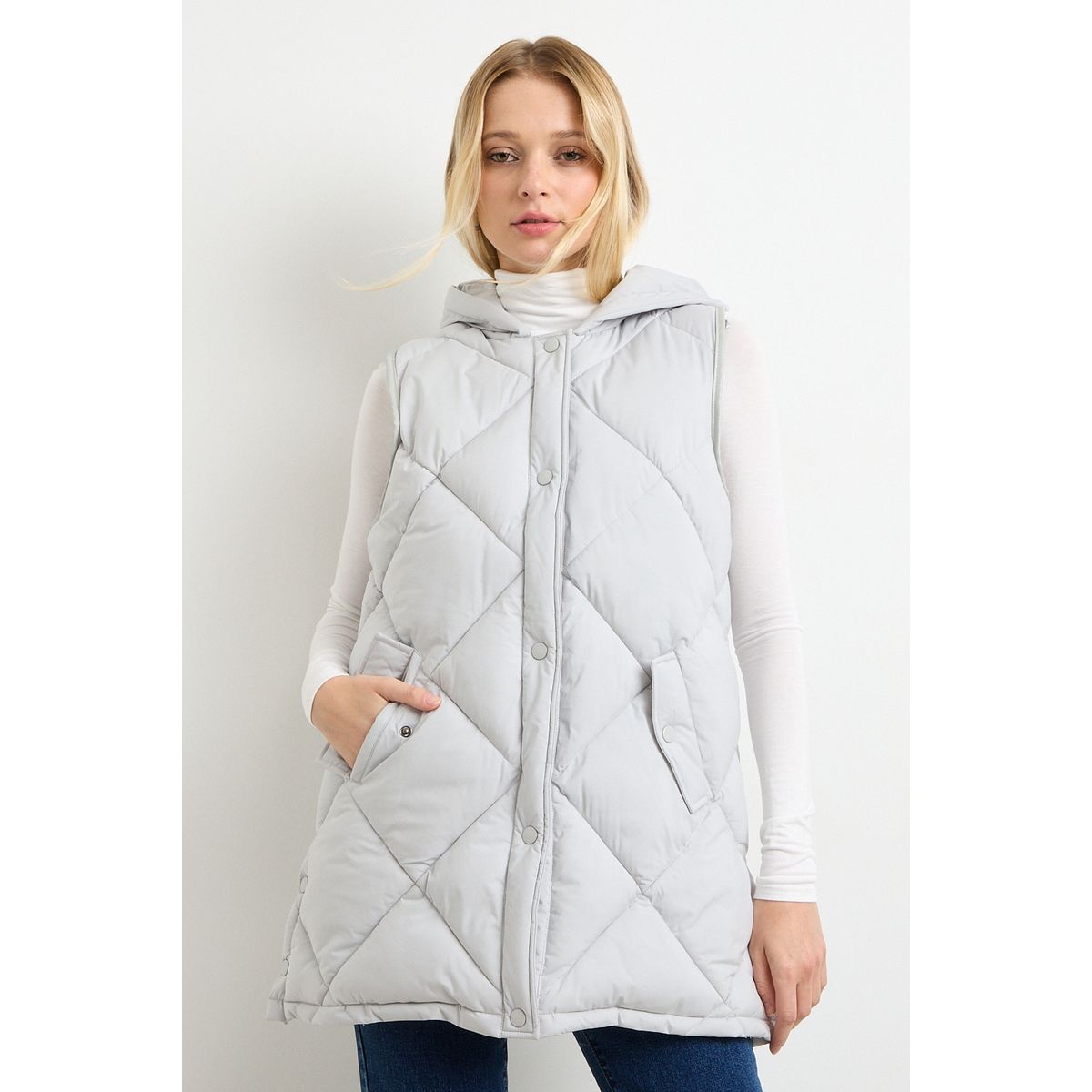 ASH - Parka Sin Mangas Gris Mujer Ash