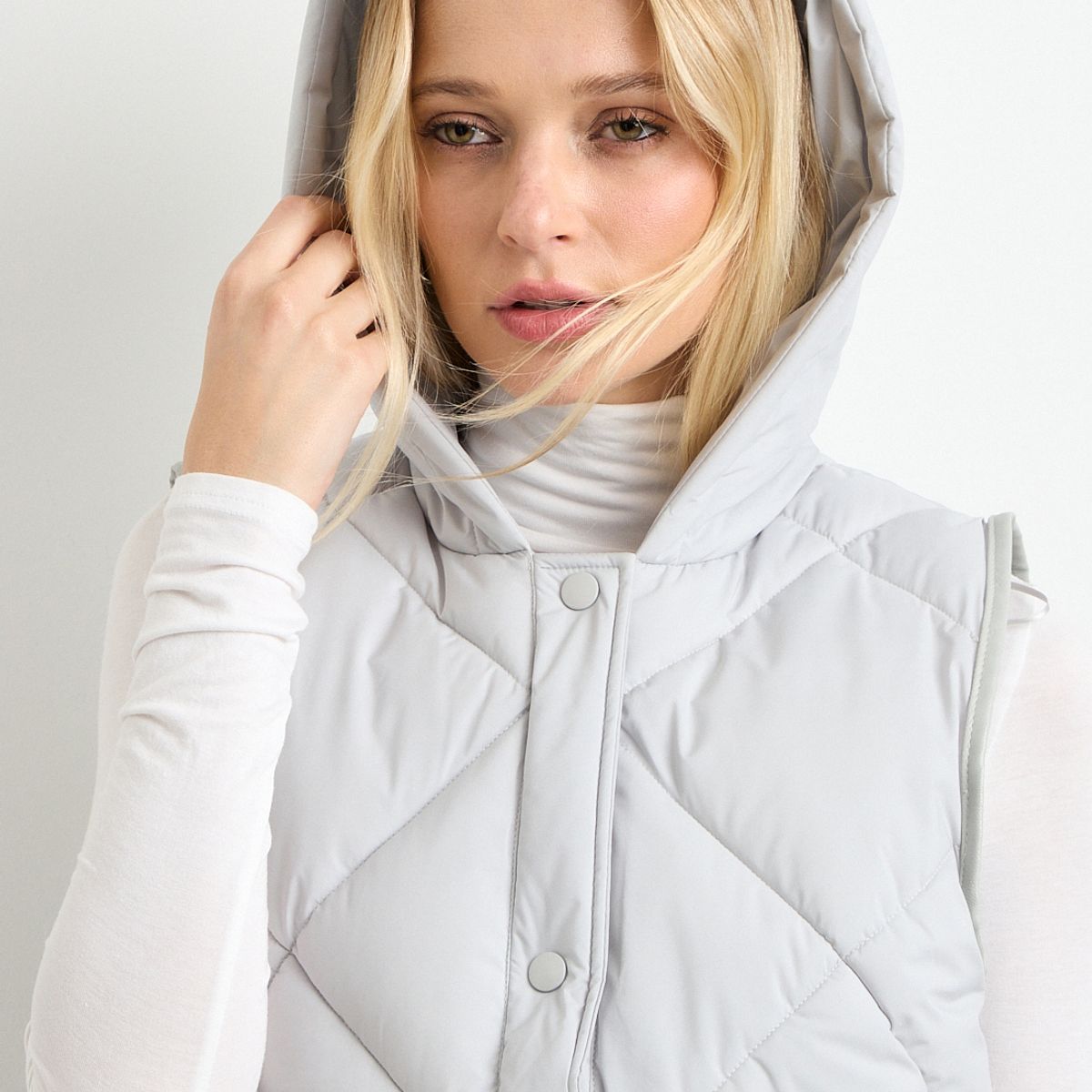 ASH - Parka Sin Mangas Gris Mujer Ash
