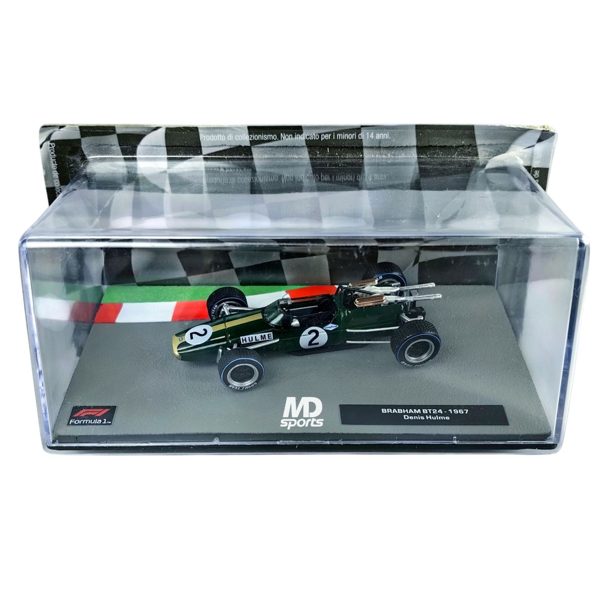 FORMULA 1 - Auto Formula 1 Brabham Bt24 1967 #2 Denis Hulme Caja Acril 1:43