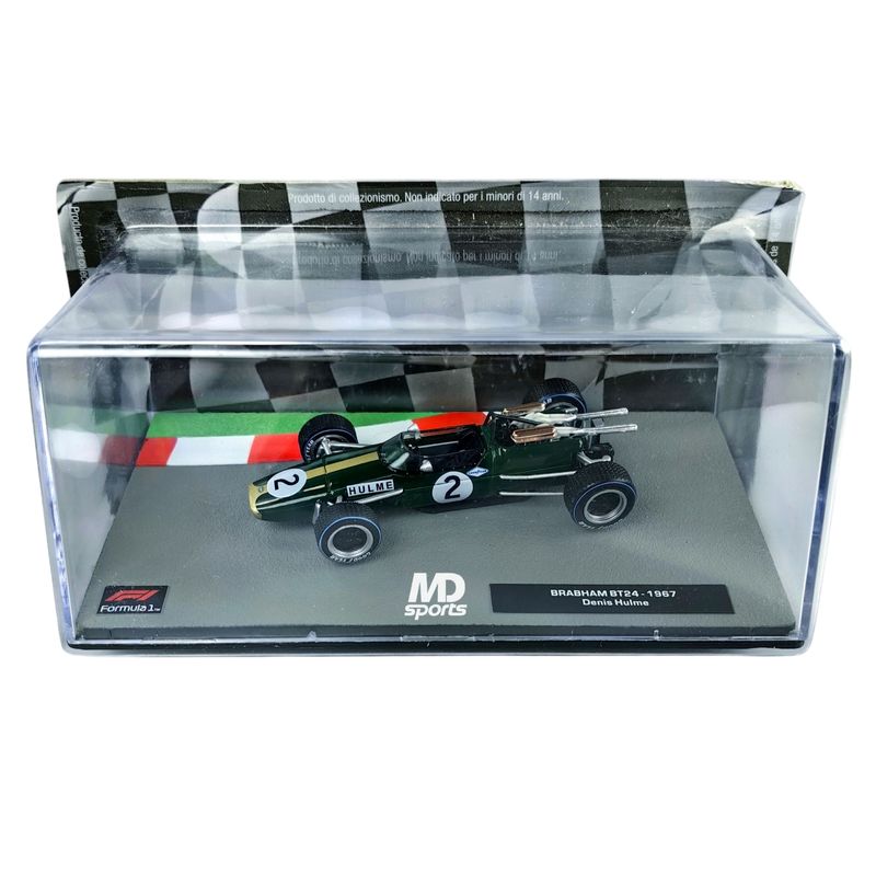 FORMULA 1 - Auto Formula 1 Brabham Bt24 1967 Denis Hulme Caja Acril 1:43
