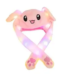 GENERICO - Gorro de conejo luminoso luz Led para niña y adulto