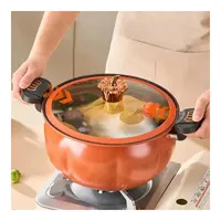 Olla De Micro Presión Para Cocina Antiadherente 7lt Naranja
