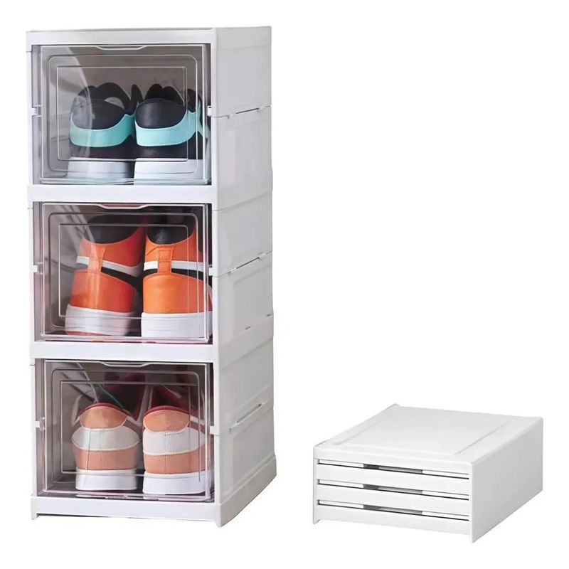 MUNDO MAGIA - Cajas Organizadoras Zapatera De Tenis Plegables 3piezas