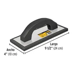 TRUPER - Fraguador Liso De Hule 9-12 Espesor 716 Pretul - Multicolor
