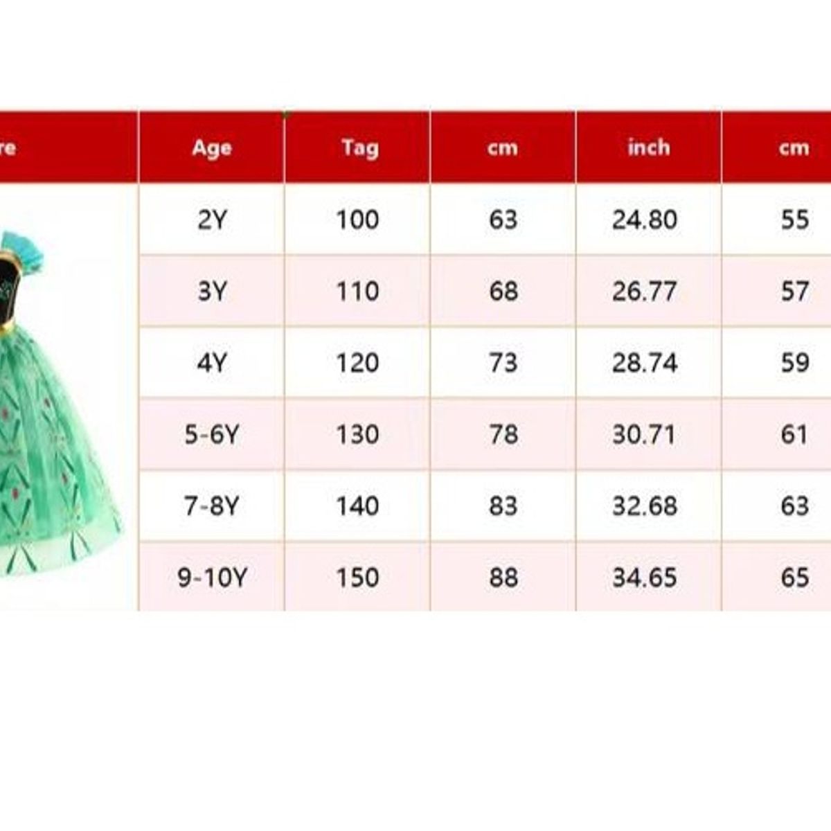 GENERICO - Set disfraz princesa vestido y accesorios para niña 3 años