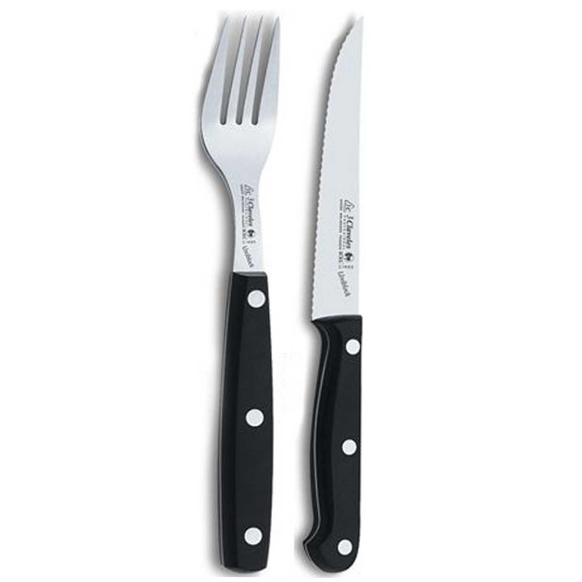 3 CLAVELES - Set cuchillo y Tenedor chuletero uniblock