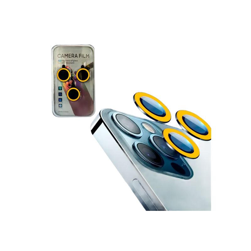 JOIGO - Protector de Camara Para iPhone 14 Pro 14 Pro Max Fluor Amarillo