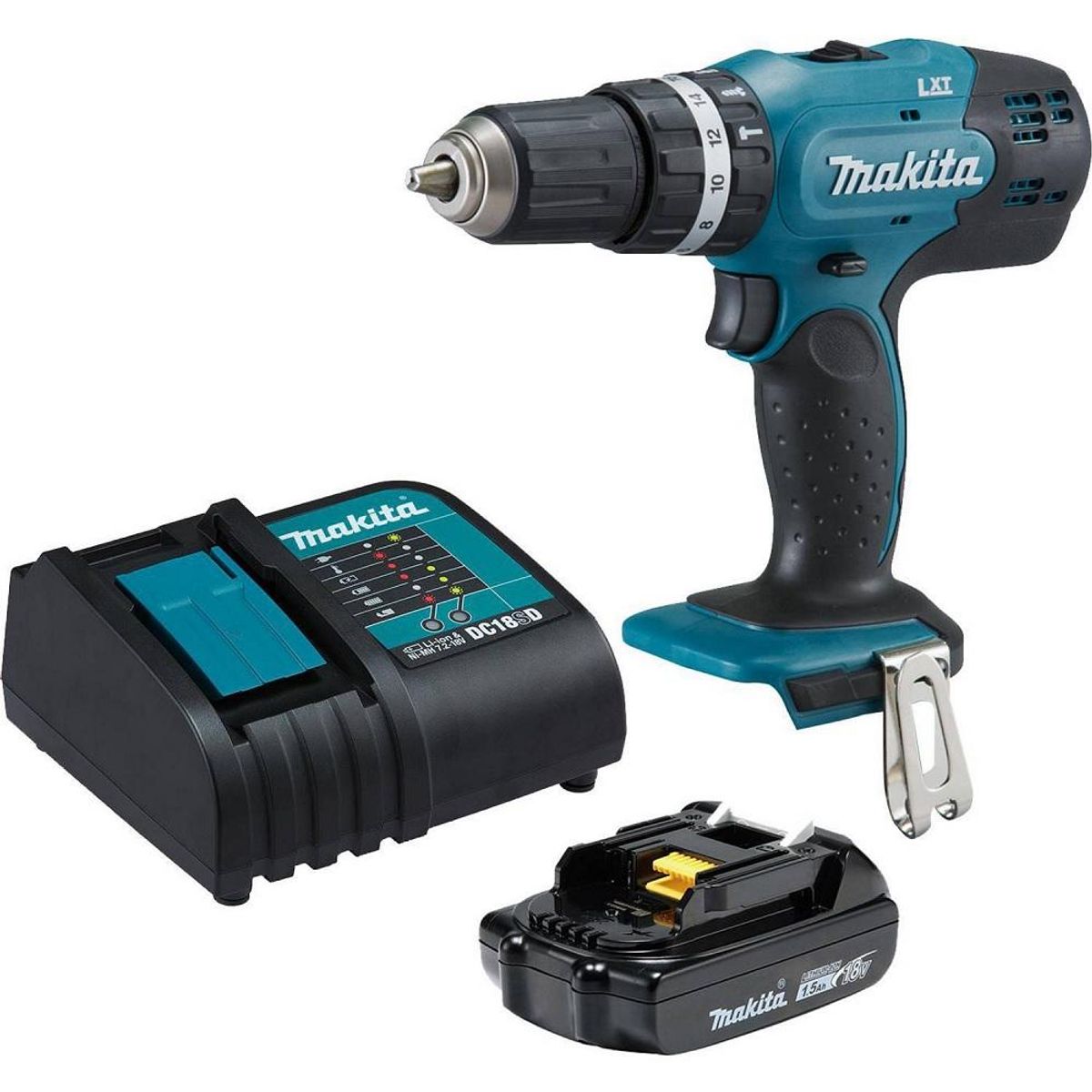 MAKITA - TALADRO PERCUTOR 13MM MAKITA DHP453 18V + BAT 15AH + CARG