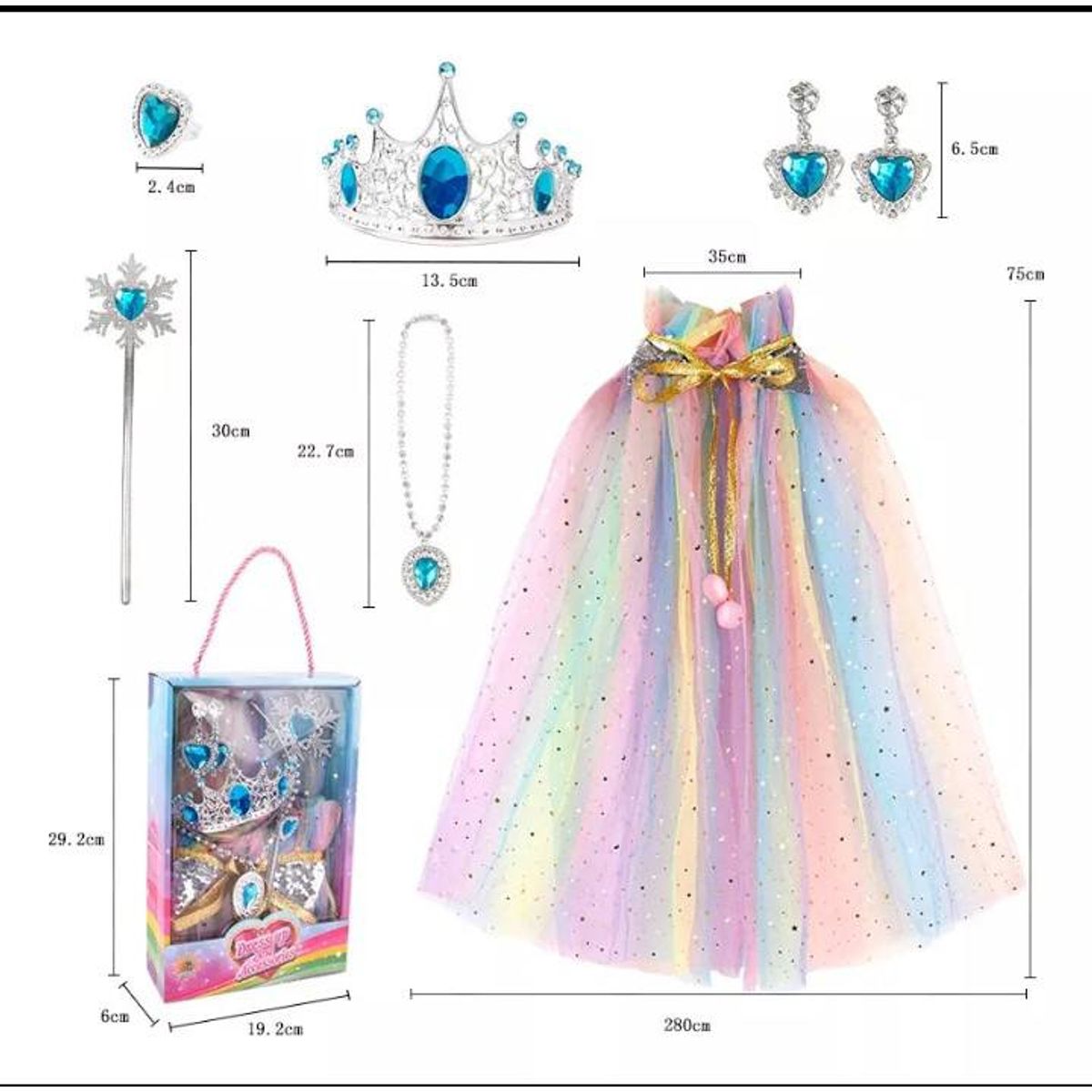 GENERICO - Set disfraz capa y accesorios niña