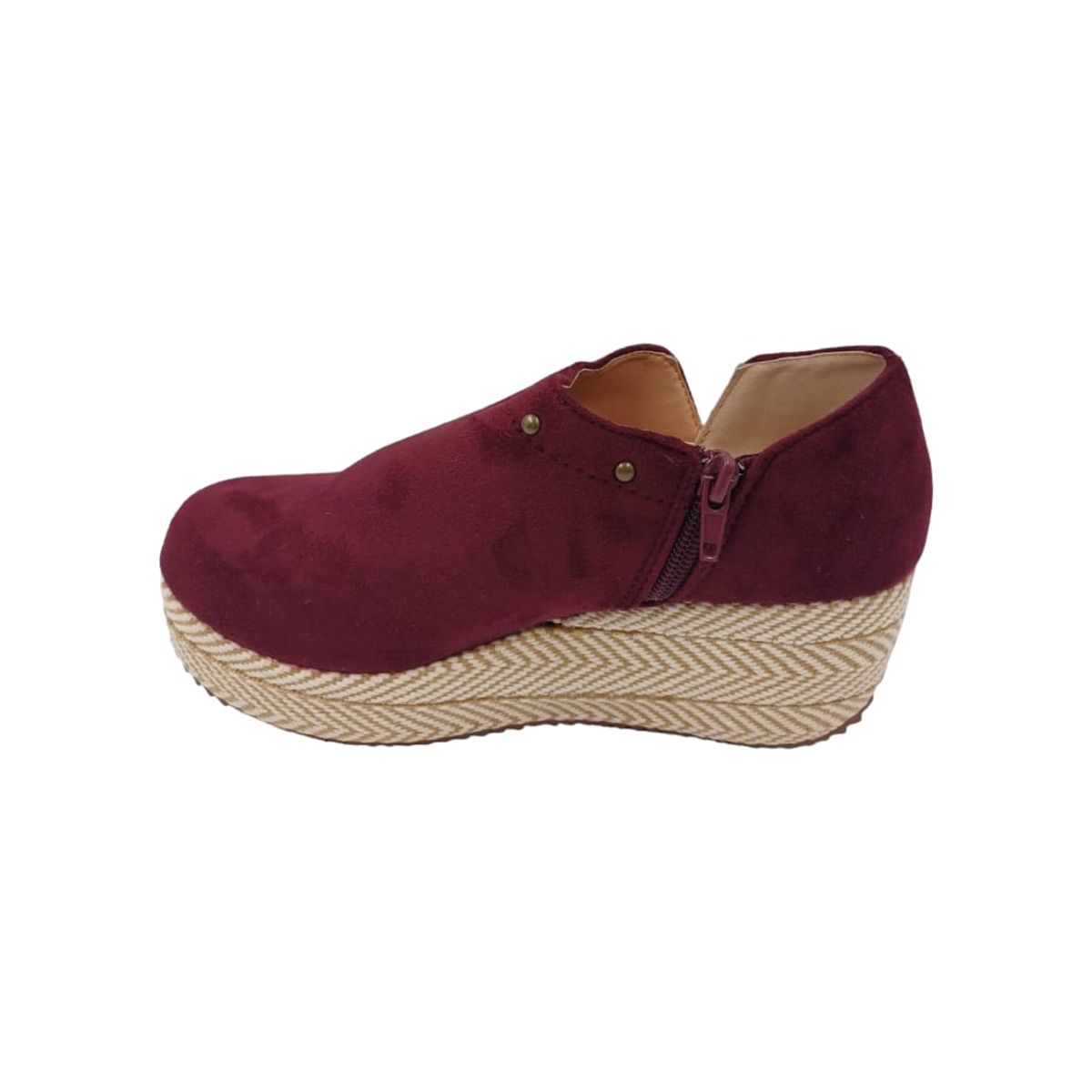 HERIEL - Zapato Panchita Burdeos Plataforma