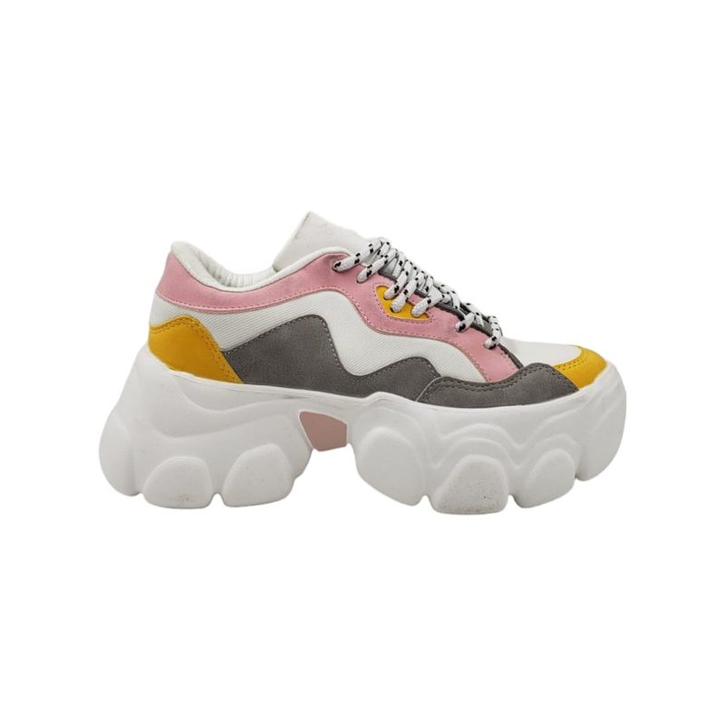 HERIEL - Zapatilla Rosa Plataforma Mujer