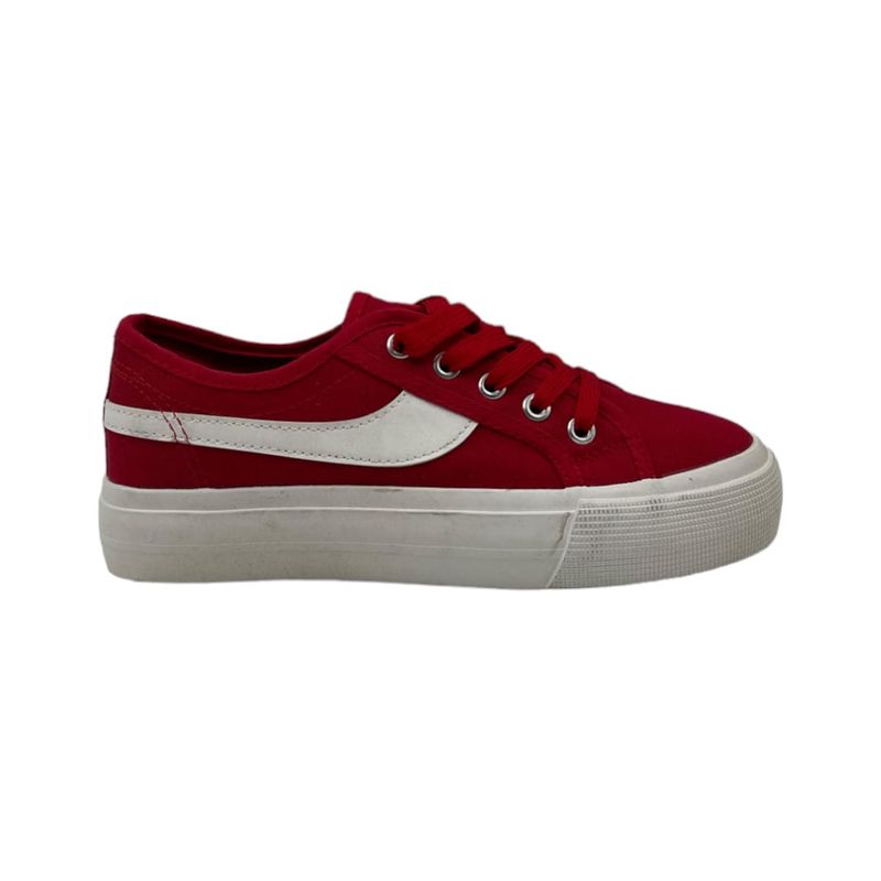 HERIEL - Zapatilla Roja Plataforma Mujer