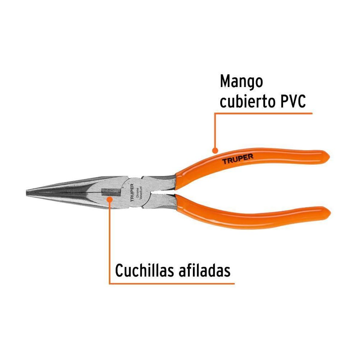 Alicate De Punta Y Corte 8 Truper - Multicolor, marca TRUPER - Foto 2