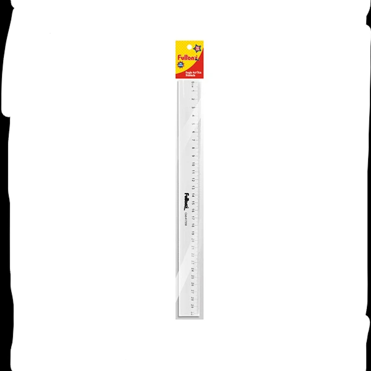 FULTONS - Regla Acrílica Biselada Humo 30cm Fultons